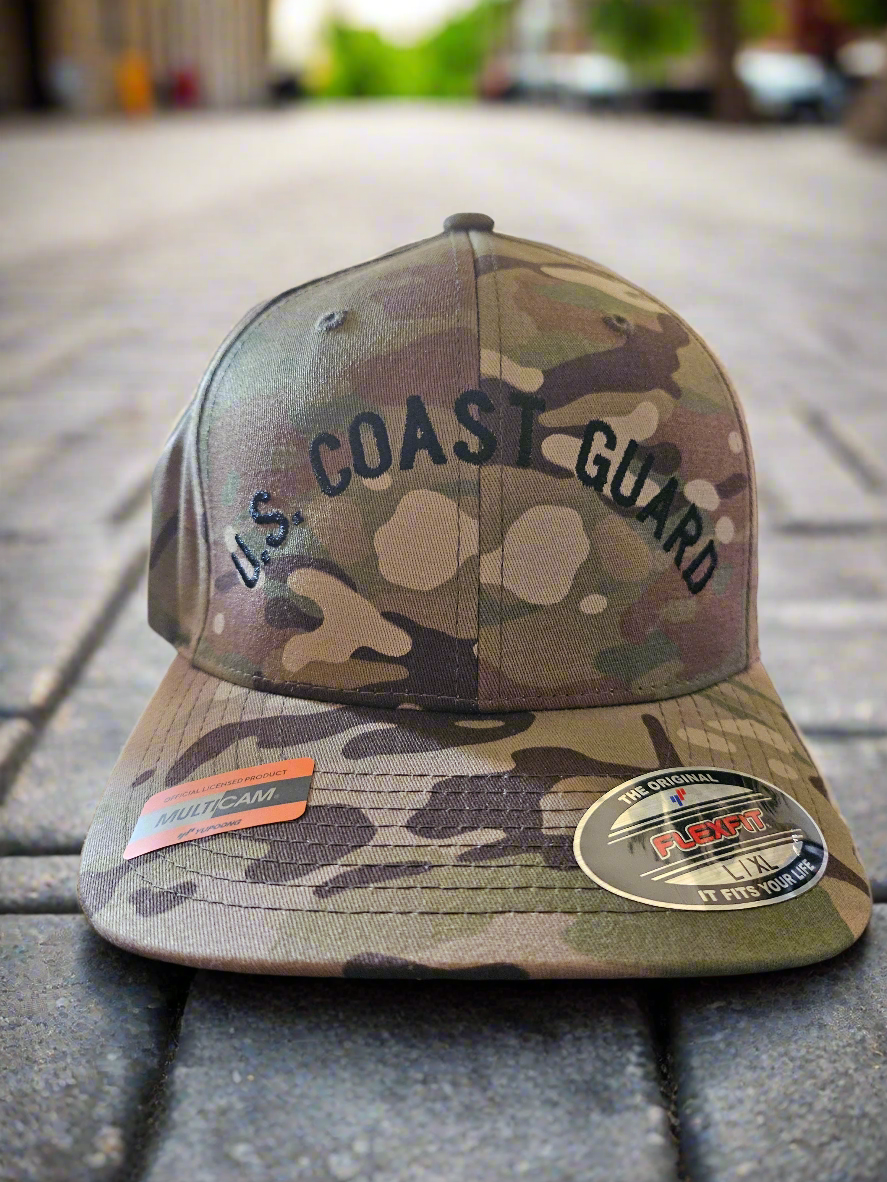 USCG multicam flex fit hat (embroidered)