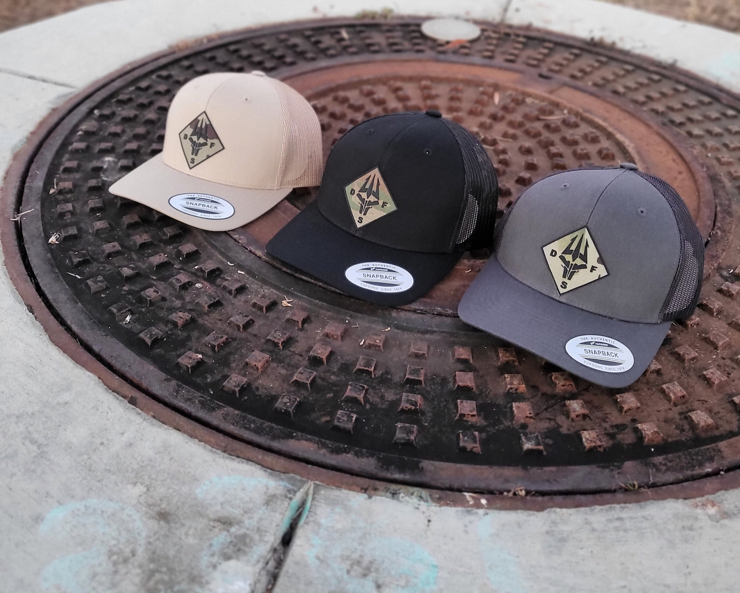 DSF multicam emblem trucker