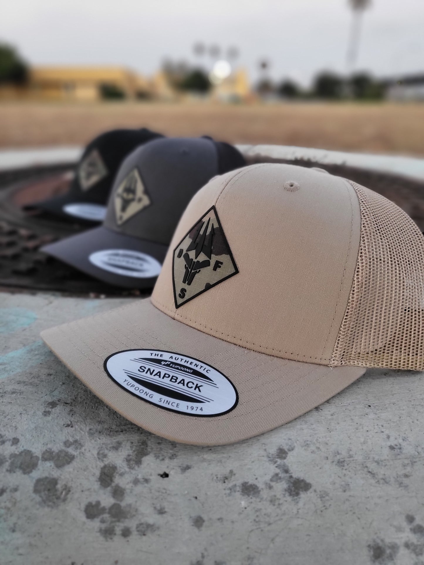 DSF multicam emblem trucker
