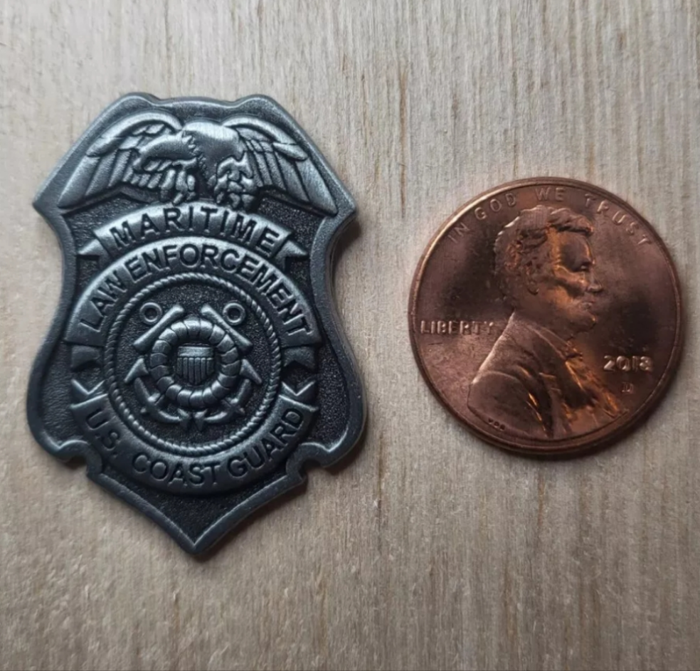 Coast Guard Badge lapel pin 1 1/2 inch