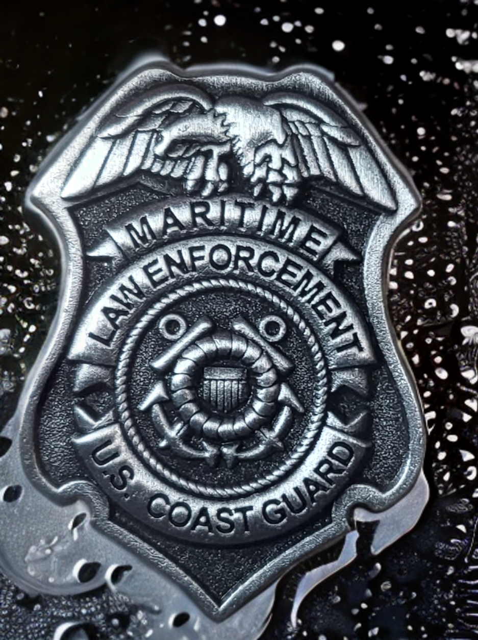 Coast Guard Badge lapel pin 1 1/2 inch